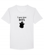 I give free Boos. (negru)  Tricou mânecă scurtă guler larg Bărbat Skater