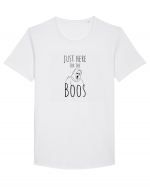 Just here for the Boos. (negru)  Tricou mânecă scurtă guler larg Bărbat Skater