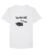 Skelecat costume (negru)  Tricou mânecă scurtă guler larg Bărbat Skater