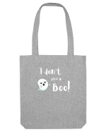 I don't give a Boo! (alb)  Sacoșă textilă