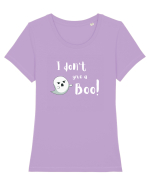 I don't give a Boo! (alb)  Tricou mânecă scurtă guler larg fitted Damă Expresser