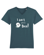 I don't give a Boo! (alb)  Tricou mânecă scurtă guler V Bărbat Presenter