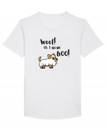 Woof! Oh, I mean Boo! (negru)  Tricou mânecă scurtă guler larg Bărbat Skater