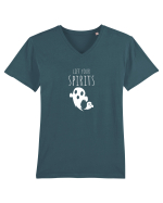 Lift your spirits.  Tricou mânecă scurtă guler V Bărbat Presenter