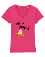 Life is Gourd  Tricou mânecă scurtă guler V Damă Evoker