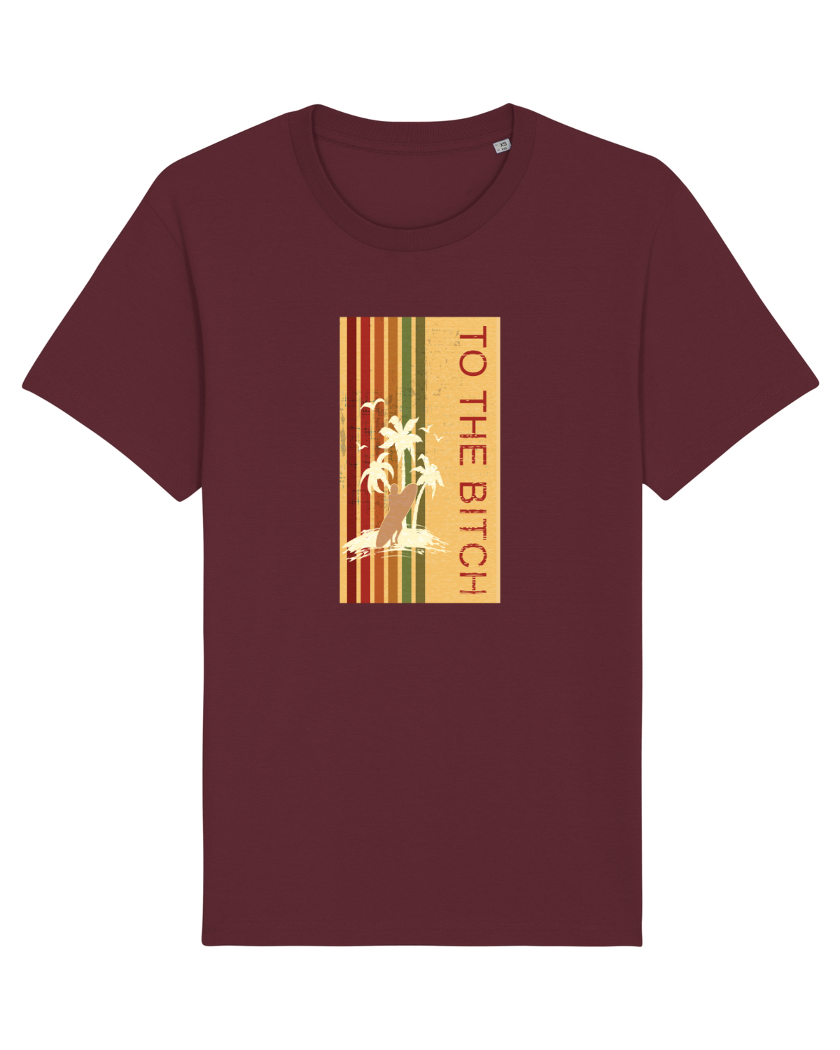 Tricou mânecă scurtă Unisex Rocker Burgundy