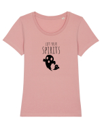 Lift your spirits. (negru)  Tricou mânecă scurtă guler larg fitted Damă Expresser