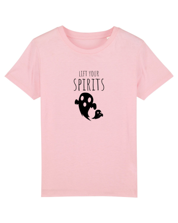 Lift your spirits. (negru)  Cotton Pink