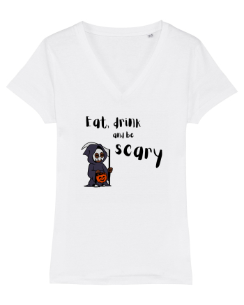 Eat, drink and be scary (negru)  White
