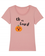 Oh my Gourd!  Tricou mânecă scurtă guler larg fitted Damă Expresser