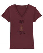 Treat or tequila Tricou mânecă scurtă guler V Damă Evoker