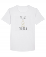 Treat or tequila Tricou mânecă scurtă guler larg Bărbat Skater