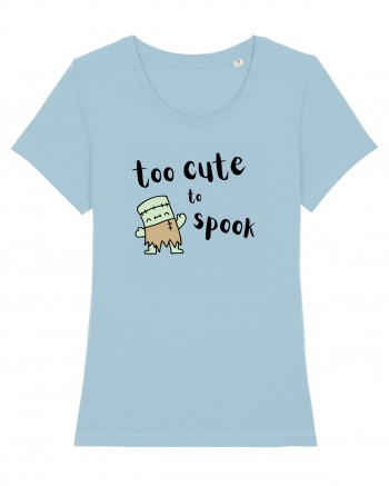 Too cute to spook (negru)  Sky Blue