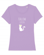 Hallow-queen alternativ (alb)  Tricou mânecă scurtă guler larg fitted Damă Expresser