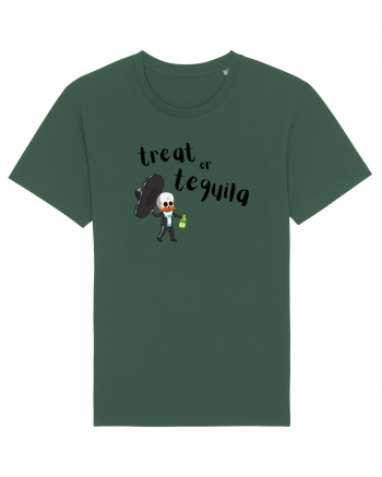 Treat or tequila Mexican  Bottle Green