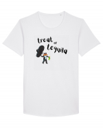 Treat or tequila Mexican  Tricou mânecă scurtă guler larg Bărbat Skater