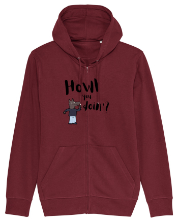 Howl you doin'? (negru)  Burgundy