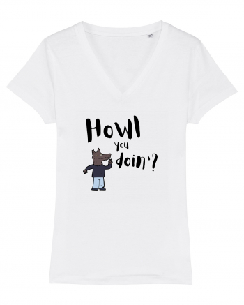 Howl you doin'? (negru)  White