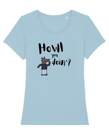 Howl you doin'? (negru)  Sky Blue