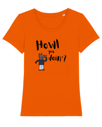 Howl you doin'? (negru)  Bright Orange