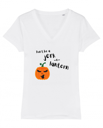 Don't be a jerk o lantern (negru)  White