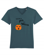 Don't be a jerk o lantern (negru)  Tricou mânecă scurtă guler V Bărbat Presenter