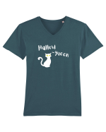 Hallow-queen (alb)  Tricou mânecă scurtă guler V Bărbat Presenter