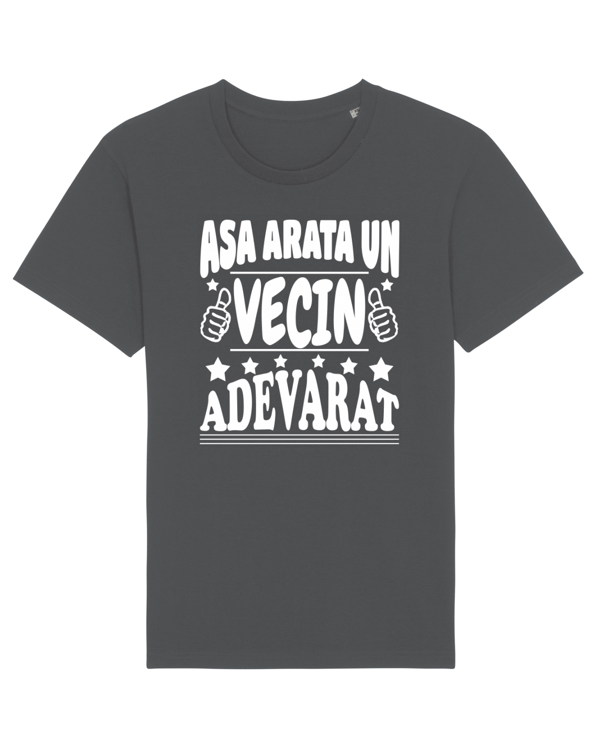 Tricou mânecă scurtă Unisex Rocker Anthracite