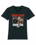 New Year New Me Tricou mânecă scurtă guler V Bărbat Presenter