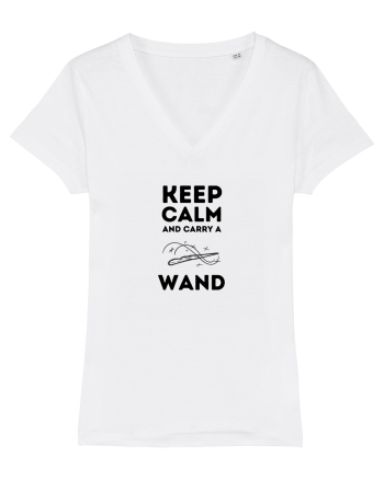 Keep calm and carry a wand White