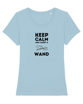 Keep calm and carry a wand Sky Blue
