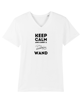 Keep calm and carry a wand White