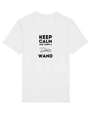 Keep calm and carry a wand White