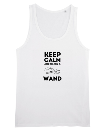 Keep calm and carry a wand White
