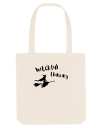 Witchful thinking (negru)  Sacoșă textilă