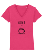 Witch Craft (negru)  Tricou mânecă scurtă guler V Damă Evoker