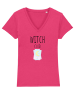 Witch Club Cards (negru)  Tricou mânecă scurtă guler V Damă Evoker