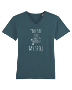 You are under my spell (alb)  Tricou mânecă scurtă guler V Bărbat Presenter