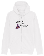 What's up my witches? (negru)  Hanorac cu fermoar Unisex Connector