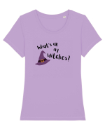 What's up my witches? (negru)  Tricou mânecă scurtă guler larg fitted Damă Expresser