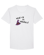 What's up my witches? (negru)  Tricou mânecă scurtă guler larg Bărbat Skater