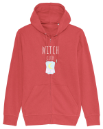 Witch Club Cards (alb)  Hanorac cu fermoar Unisex Connector