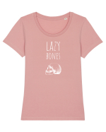 Lazy Bones (alb)  Tricou mânecă scurtă guler larg fitted Damă Expresser