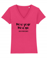 New Year, New Me and Other Jokes  Tricou mânecă scurtă guler V Damă Evoker