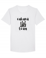 Cabană Team(negru)  Tricou mânecă scurtă guler larg Bărbat Skater