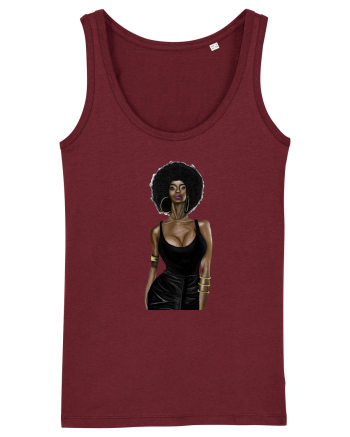 Afro Girl Burgundy