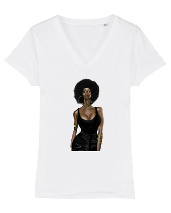 Afro Girl White