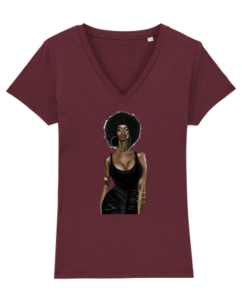 Afro Girl Burgundy