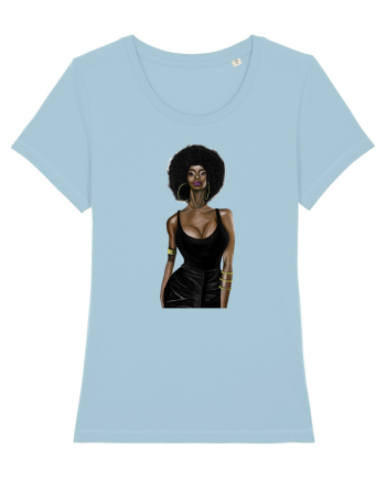 Afro Girl Sky Blue