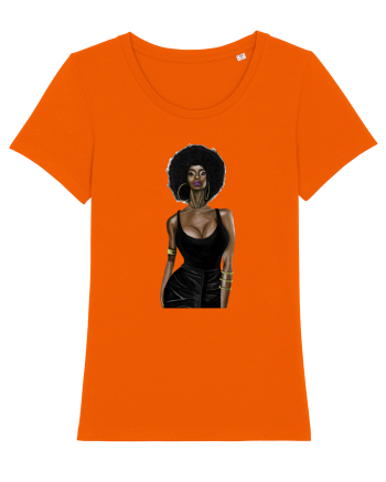 Afro Girl Bright Orange